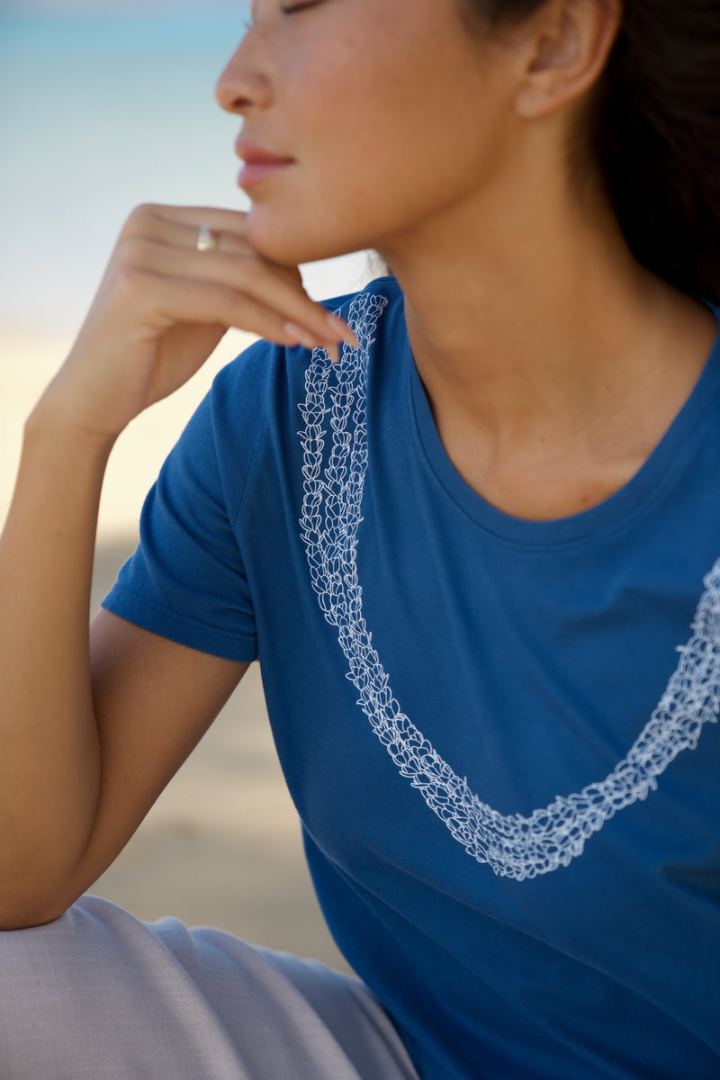 Lei Pikake Tee Na Koa – Mahina Made LLC