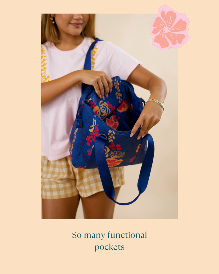 Barrel Bag - Lā Lei Blue