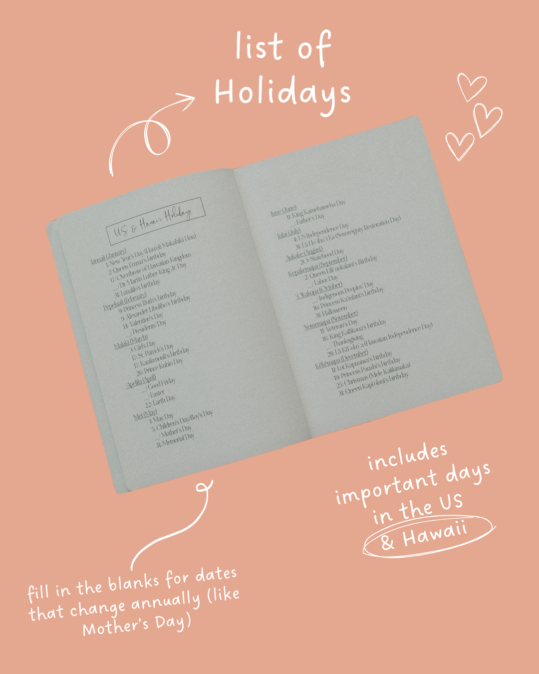 Lei Day Planner - Olive