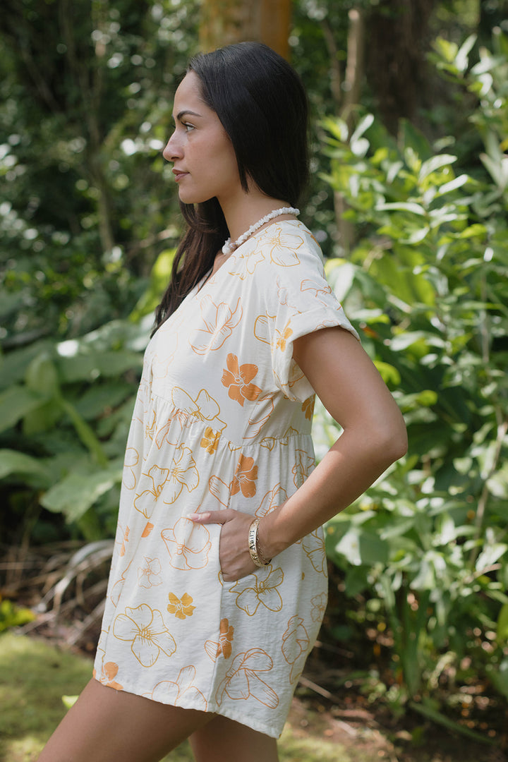 Wai'olu Romper - Lei Pua Kenikeni Cream