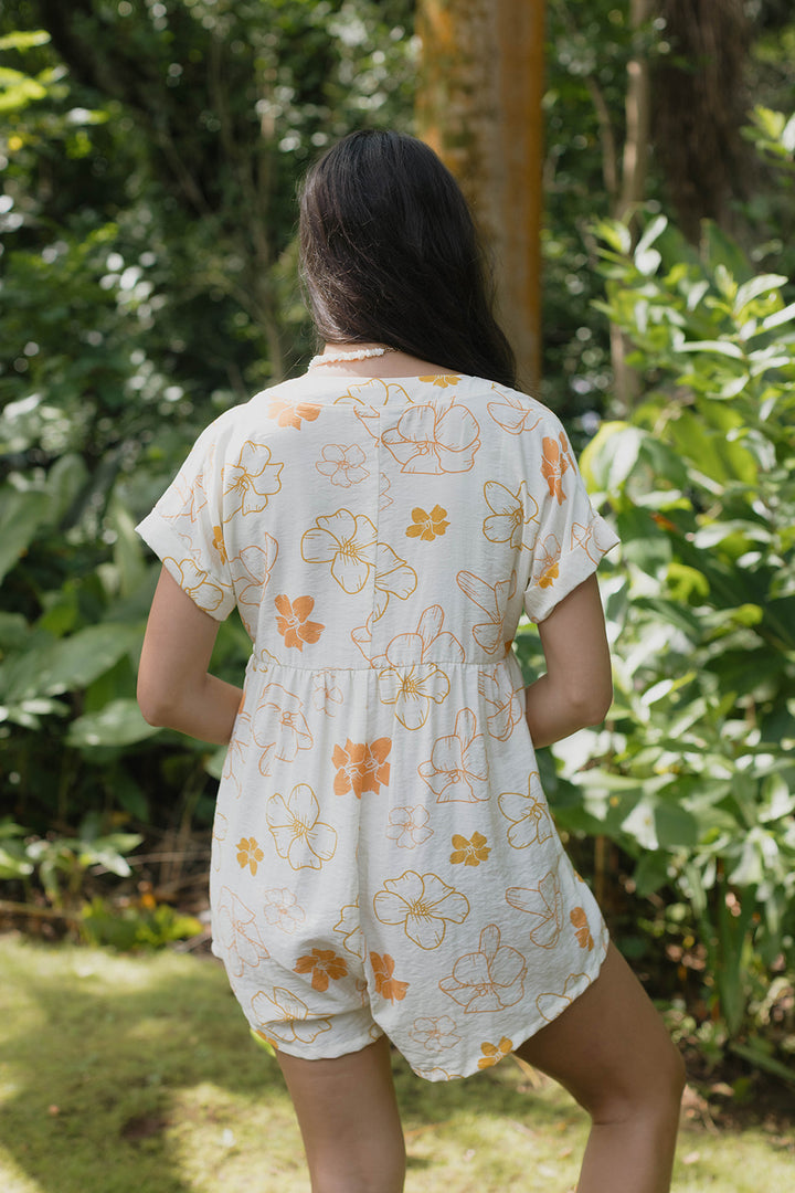 Wai'olu Romper - Lei Pua Kenikeni Cream