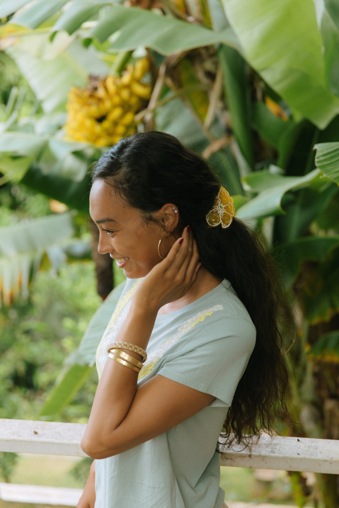 Hair Clip - Pua Kenikeni Nui Yellow – Mahina Made LLC