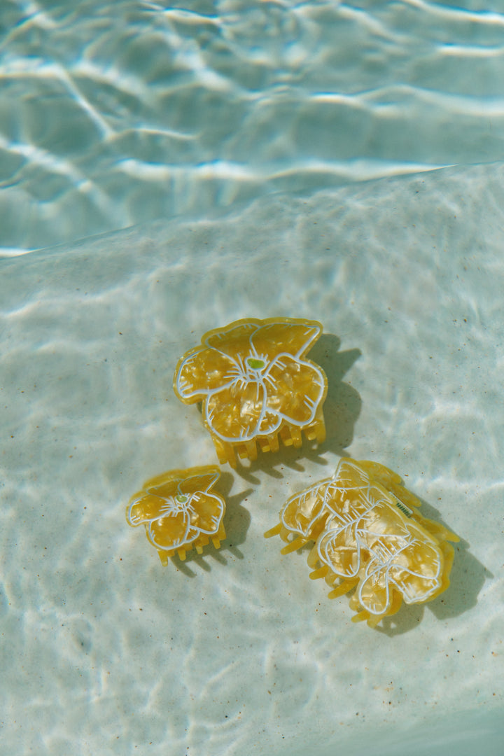 Hair Clip - Pua Kenikeni Li'i Yellow