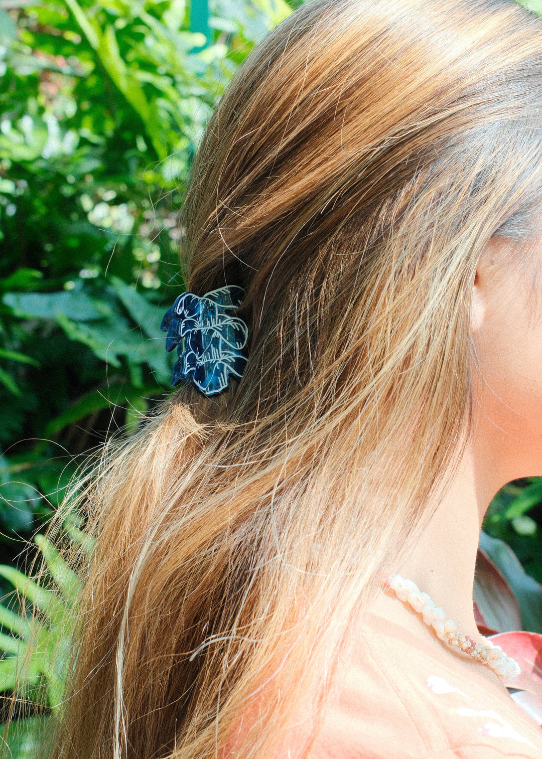 Hair Clip - Lei Pua Kenikeni Li'i Navy