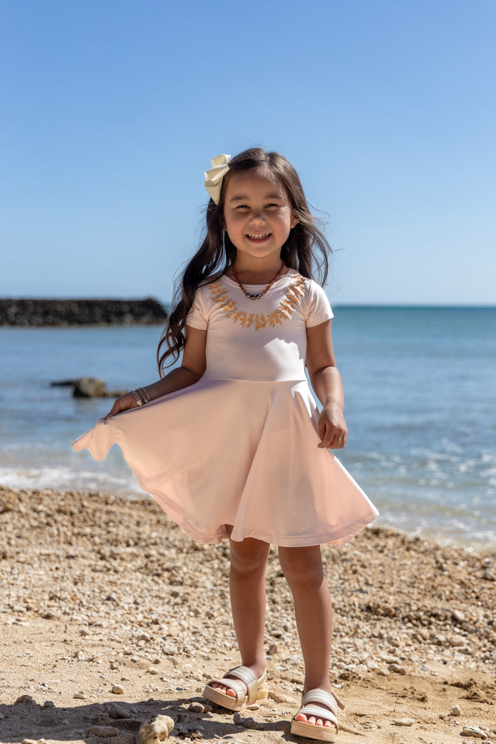 Keiki Bamboo Tshirt Dress- Lei Pua Melia