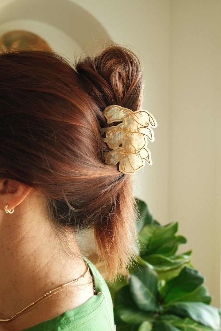 Hair Clip - Lei Pua Kenikeni White