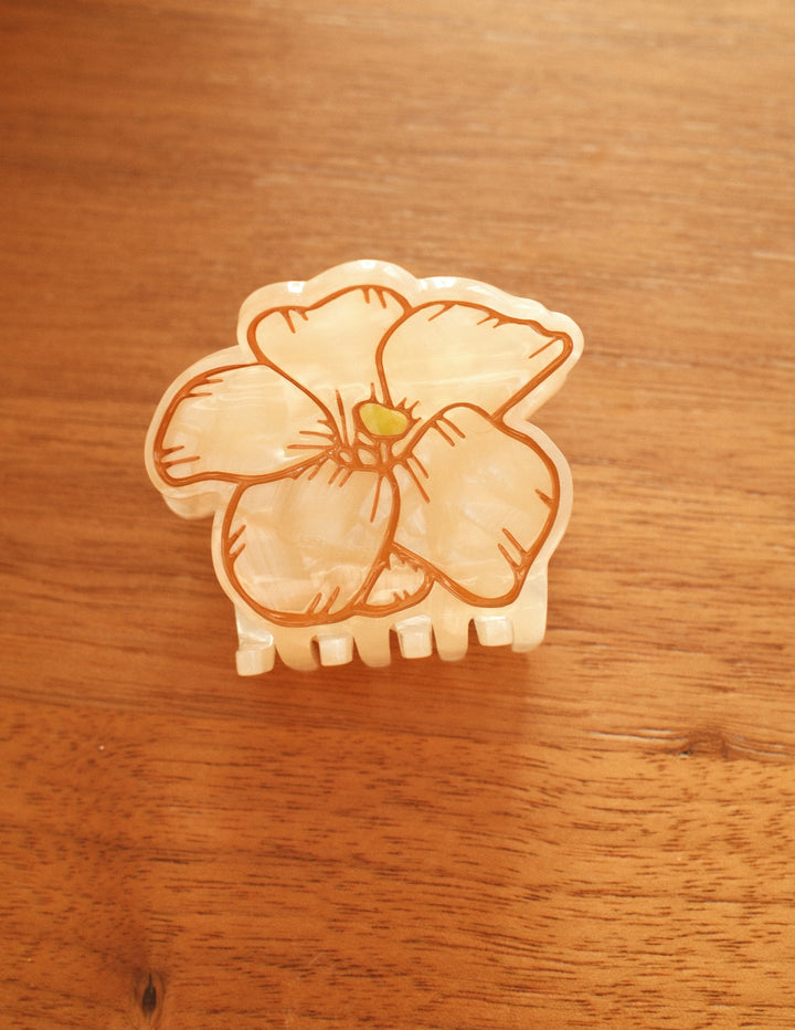 Hair Clip - Pua Kenikeni Li'i White