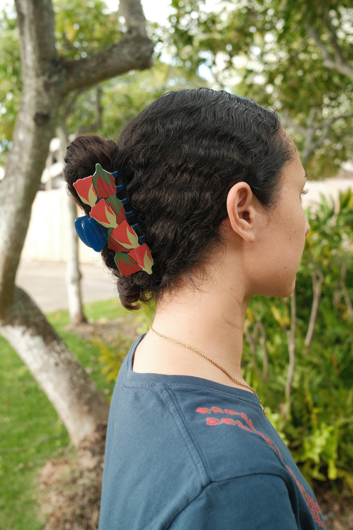 Hair Clip - Lokelani Ulaula