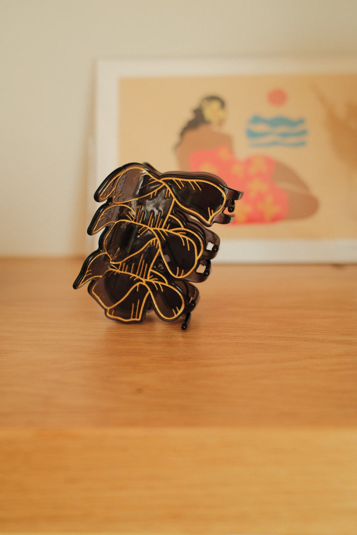 Hair Clip - Lei Pua Kenikeni Black
