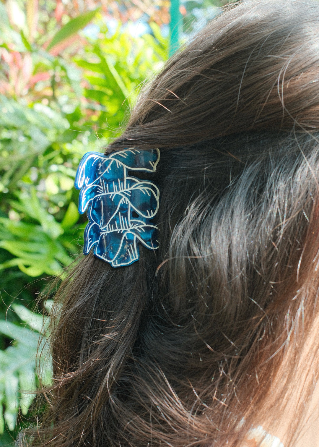 Hair Clip - Lei Pua Kenikeni Nui Navy