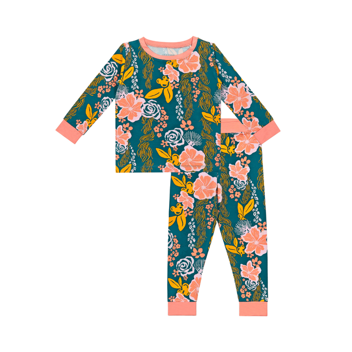 Keiki 2Piece Long Bamboo Pajama Set- Lā Lei