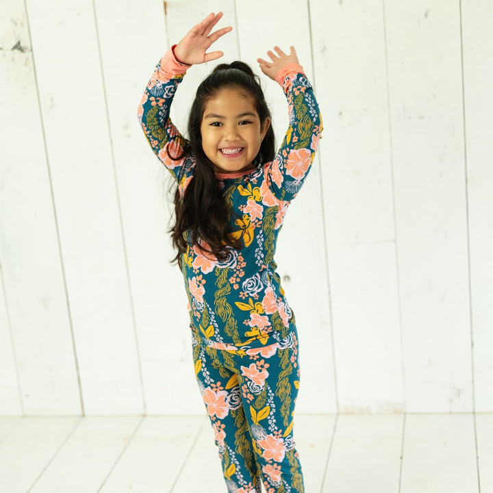 Keiki 2Piece Long Bamboo Pajama Set- Lā Lei