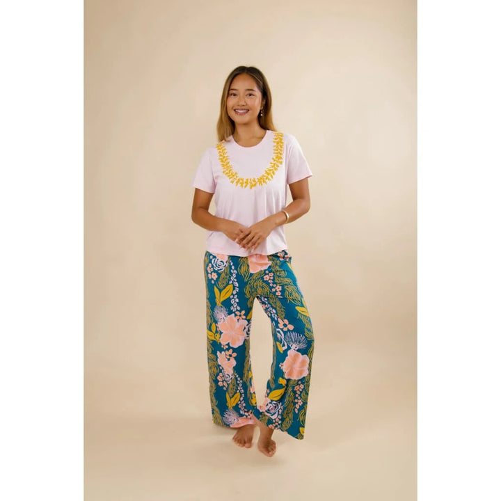 Women's Bamboo Wide-Leg Pants- Lā Lei