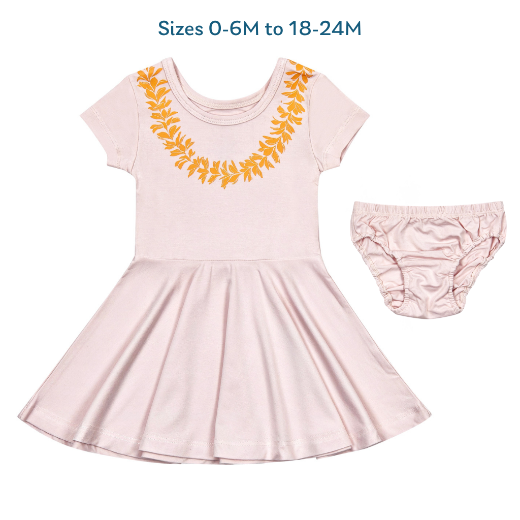 Keiki Bamboo Tshirt Dress- Lei Pua Melia