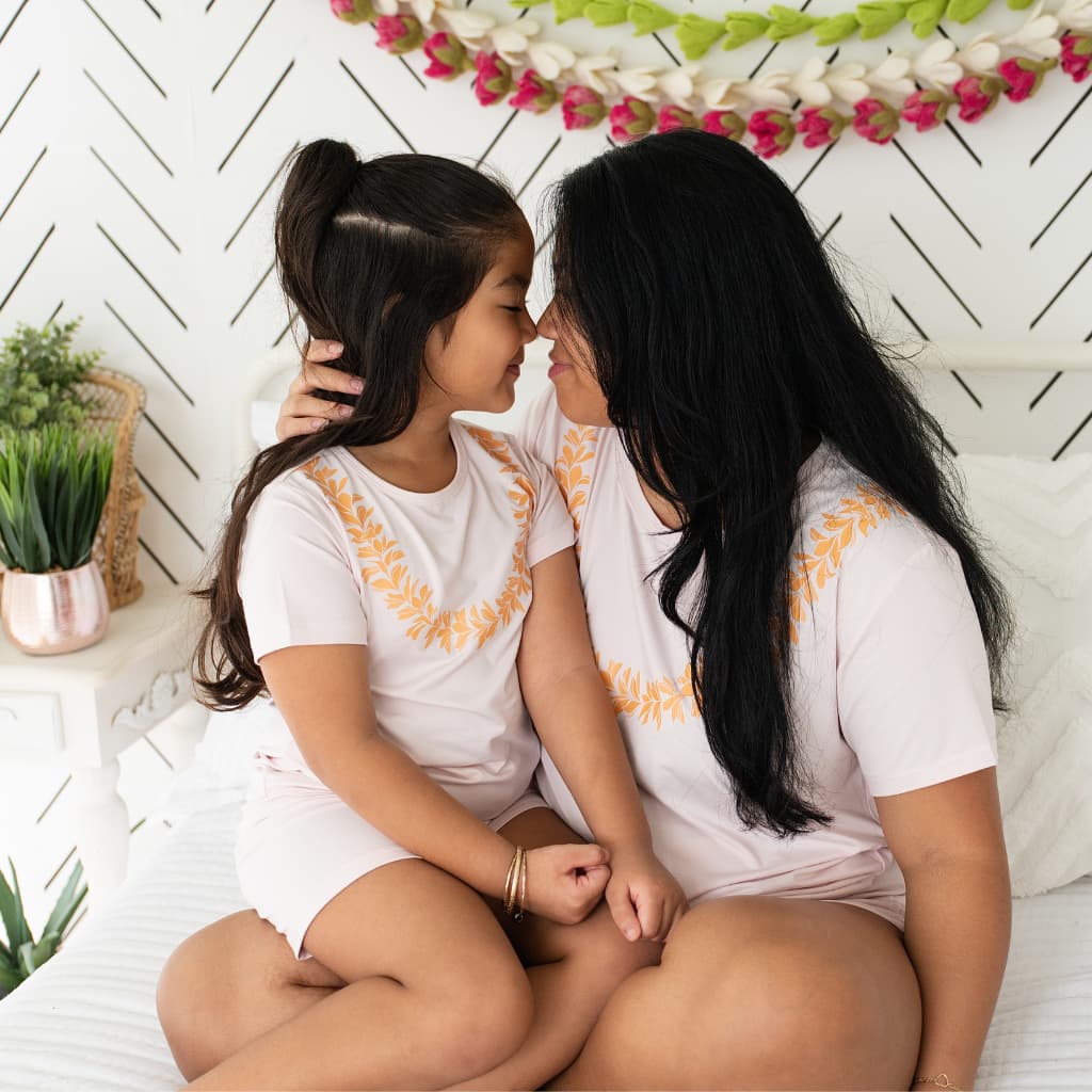 Women 2Piece Bamboo Short Pajama Set- Lei Pua Melia
