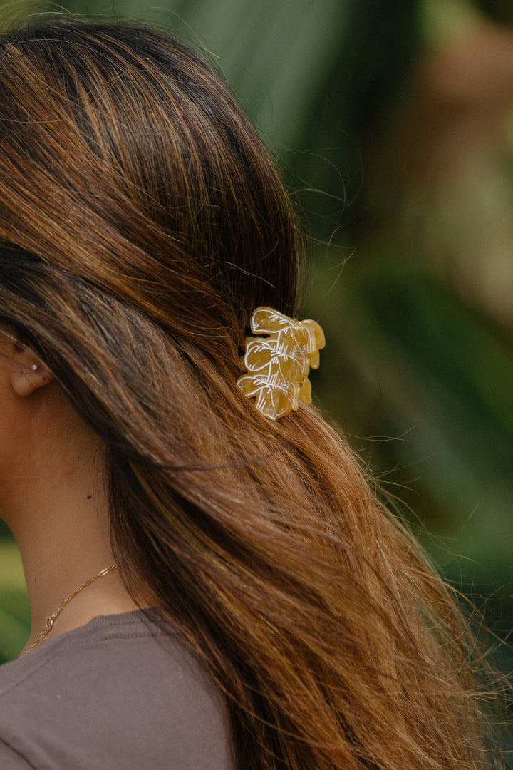 Hair Clip - Lei Pua Kenikeni Li'i Yellow