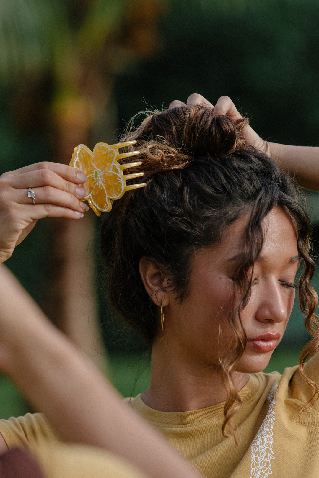 Hair Clip - Pua Kenikeni Nui Yellow