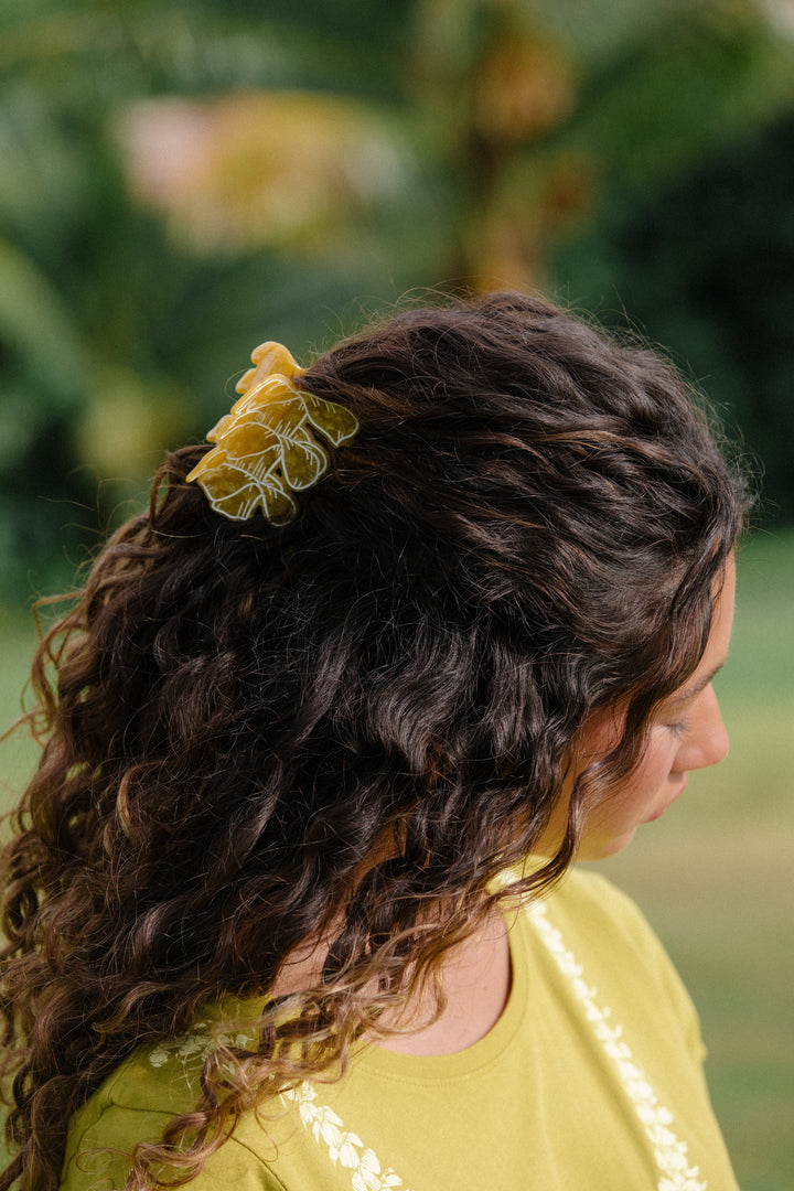 Hair Clip - Lei Pua Kenikeni Yellow
