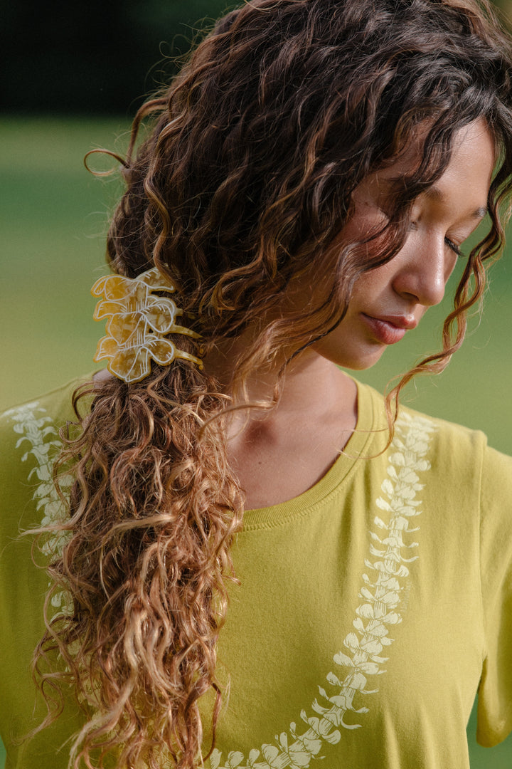 Hair Clip - Lei Pua Kenikeni Yellow