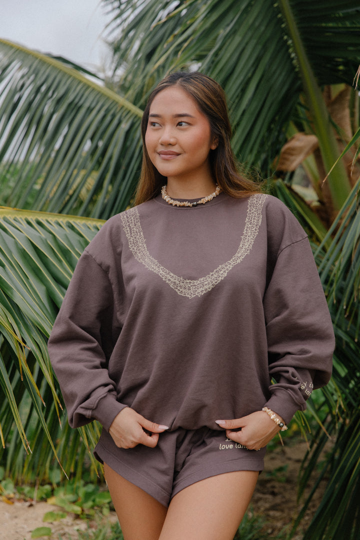 Sweatshirt Oversized  - Lei Pikake Pahu