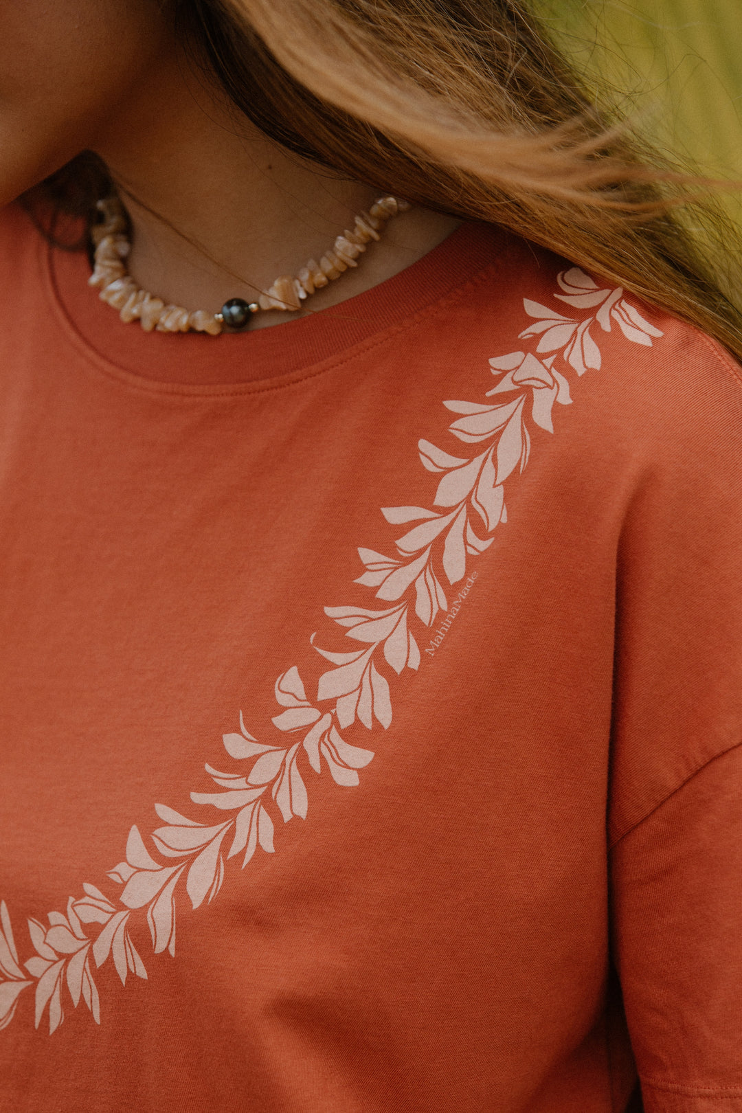 Lei Pua Melia Crop Tee - Rust