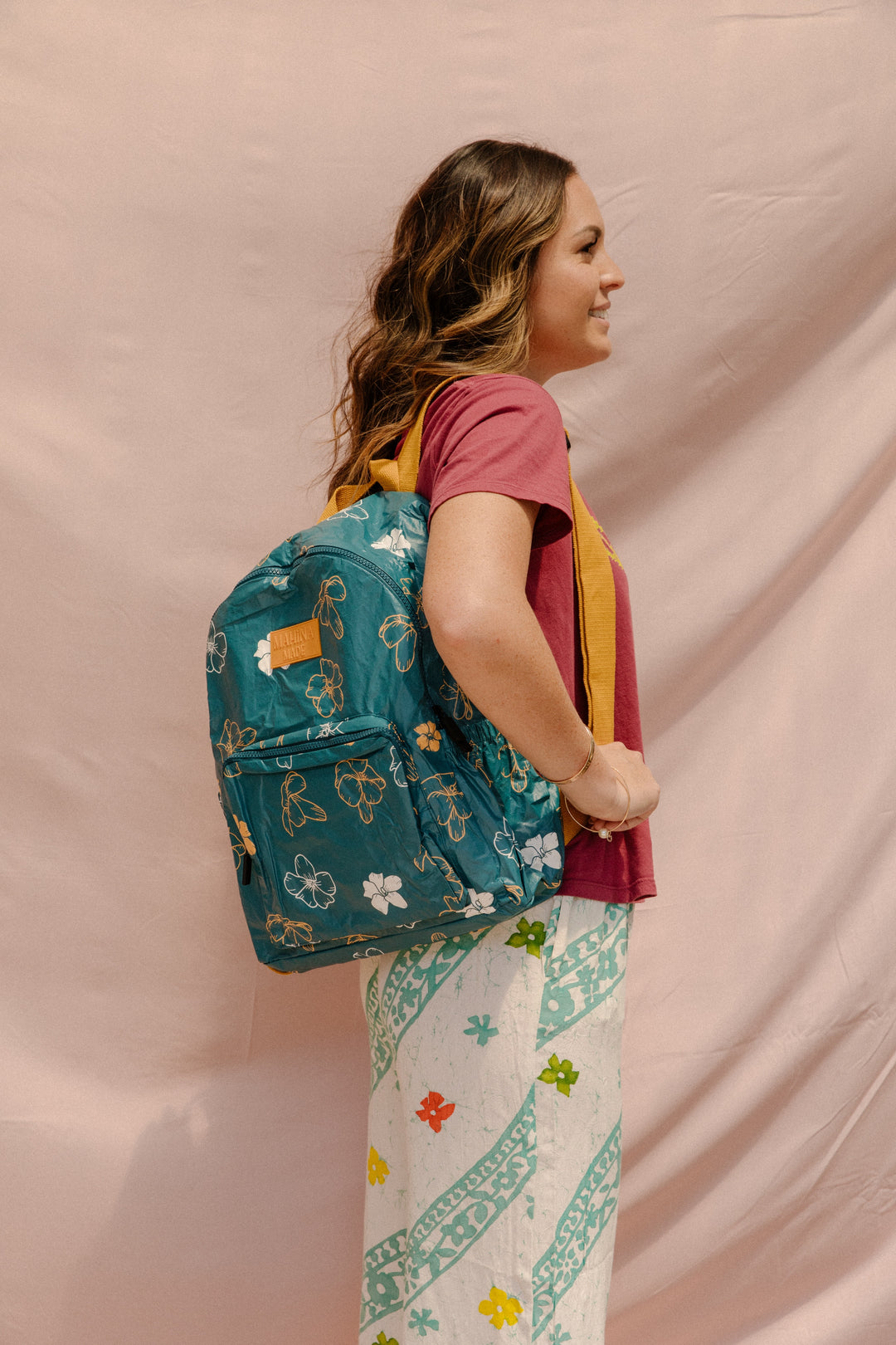 Holoholo Backpack - Pua Kenikeni Teal
