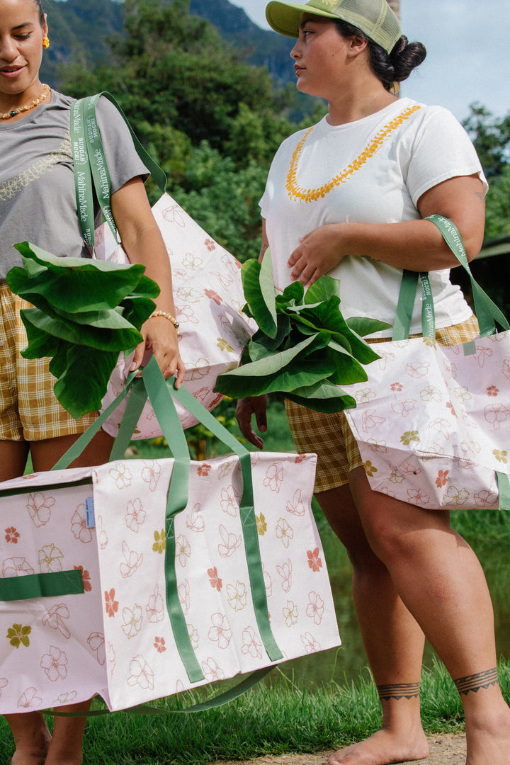 Zippered Bucha Bag - Pua Kenikeni Bubblegum