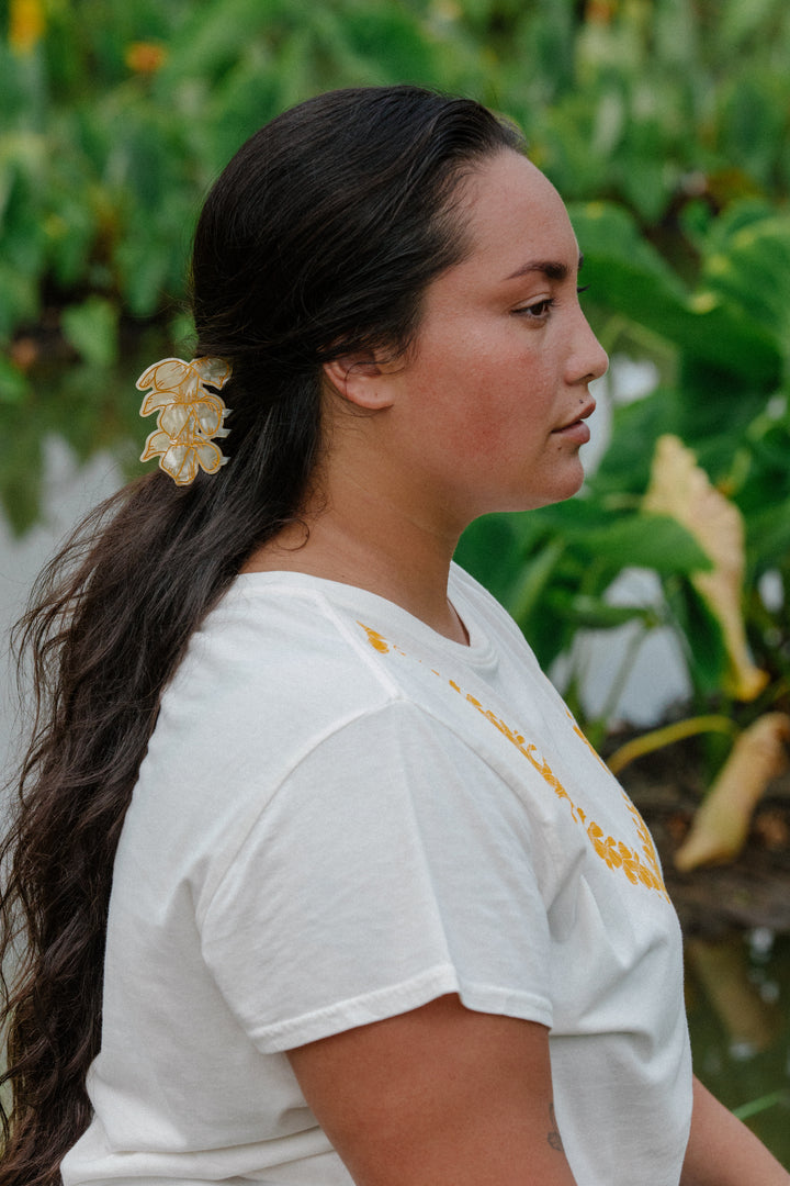 Hair Clip - Lei Pua Kenikeni White