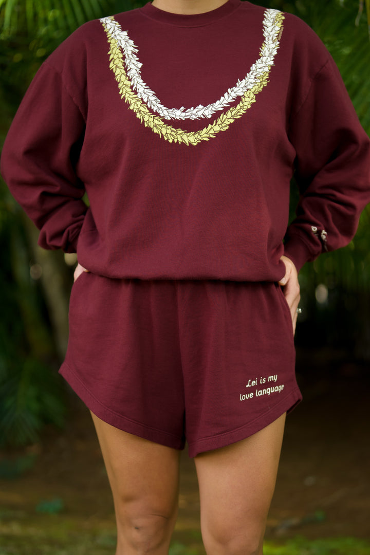 Hilo Shorts - Lei is My Love Language Truffle