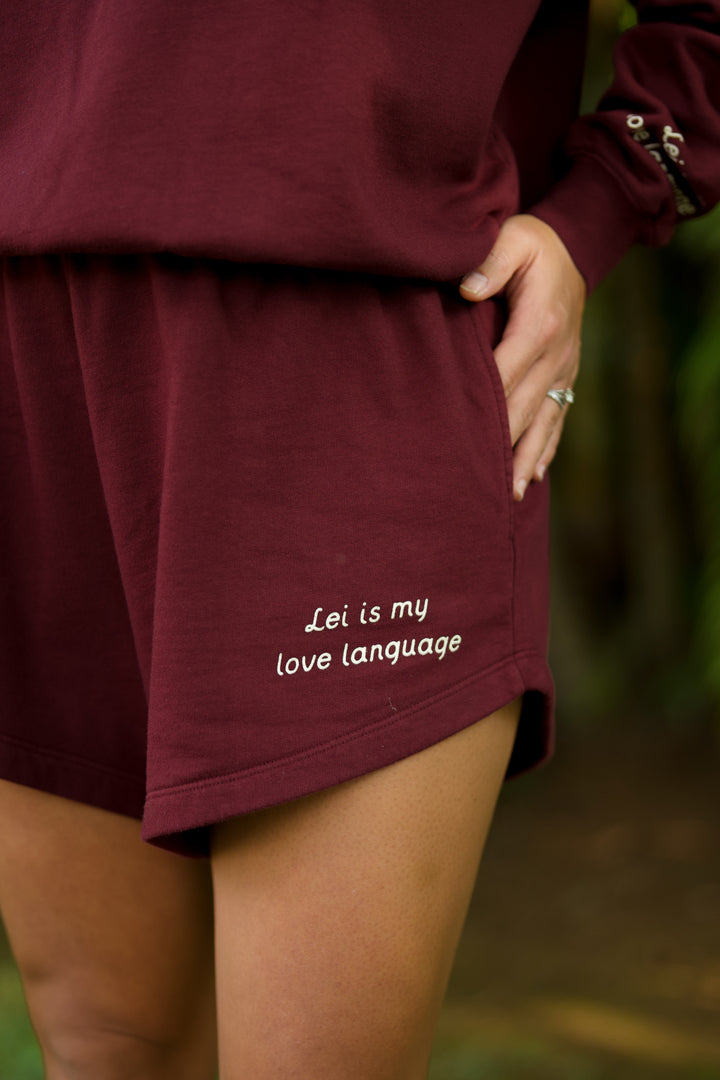 Hilo Shorts - Lei is My Love Language Truffle