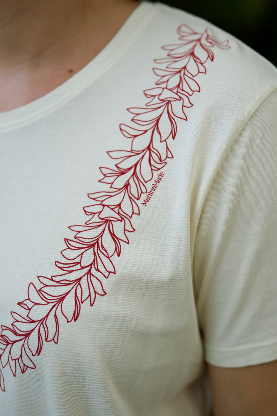 Lei Pua Melia Tee - Cream