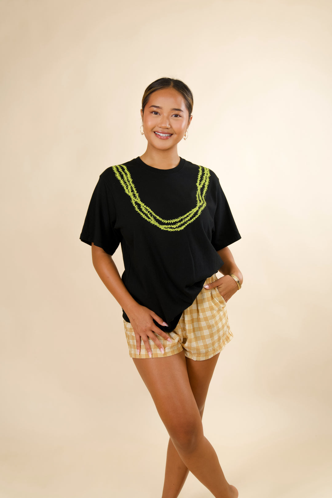 Lei Pakalana Boxy Tee - 'Ele'ele (Japan Capsule)