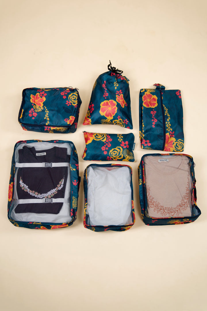 Packing Cubes Set - Lā Lei Blue