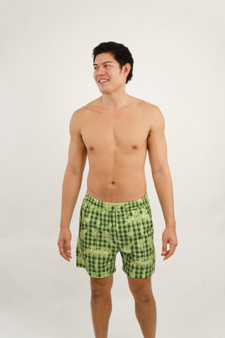 Mens Luxe Hybrid Short - Palapalai Green