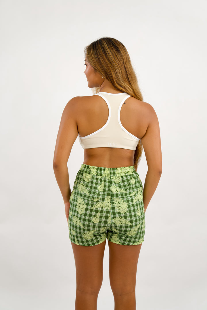 Womens Luxe Hybrid Short - Palapalai Green *WRONG SIZE LABEL*