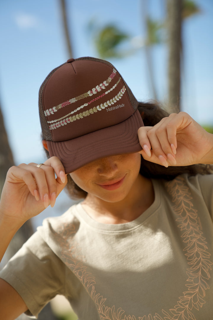 Trucker Hat - Lei Pupu o Niihau Brown