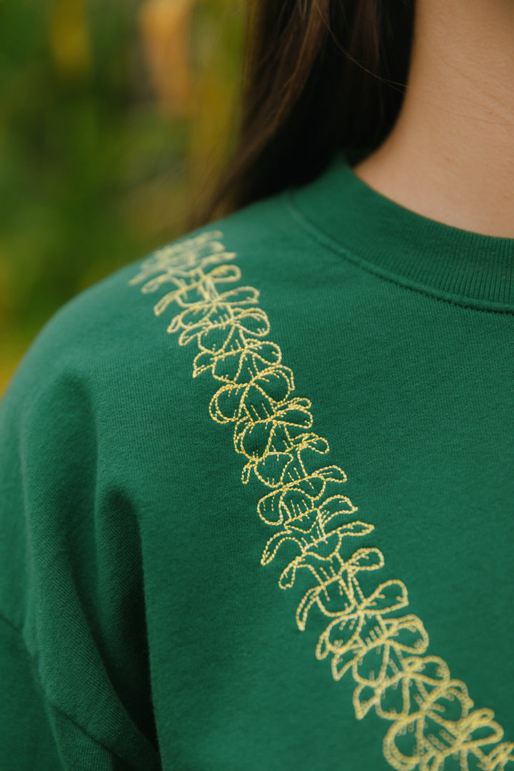 Sweatshirt Oversized - Lei Pua Kenikeni Bows (Embroidered)