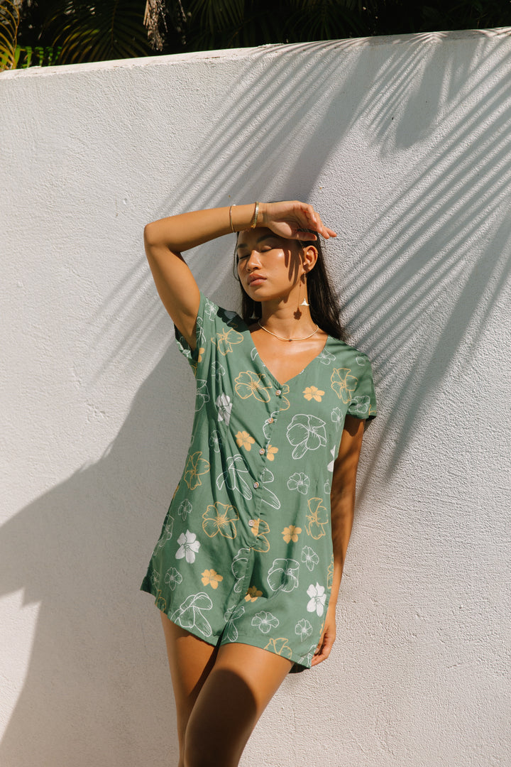Shea Romper- Lei Pua Kenikeni Lush