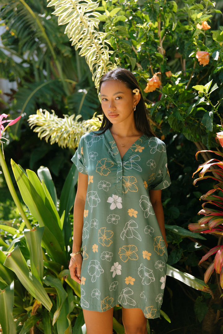Momi Dress- Lei Pua Kenikeni Lush