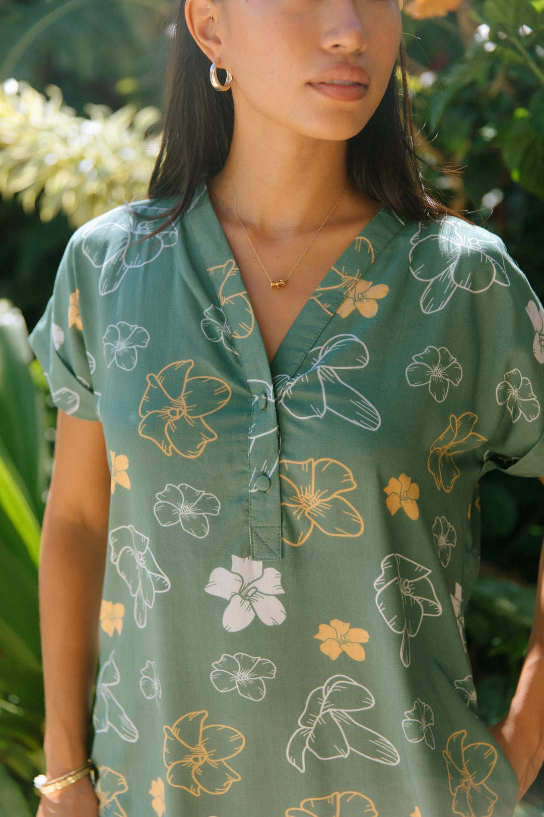 Momi Dress- Lei Pua Kenikeni Lush