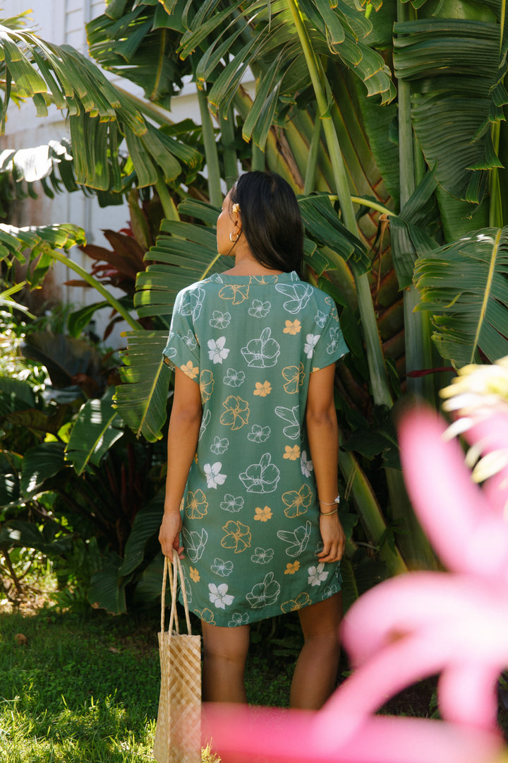 Momi Dress- Lei Pua Kenikeni Lush