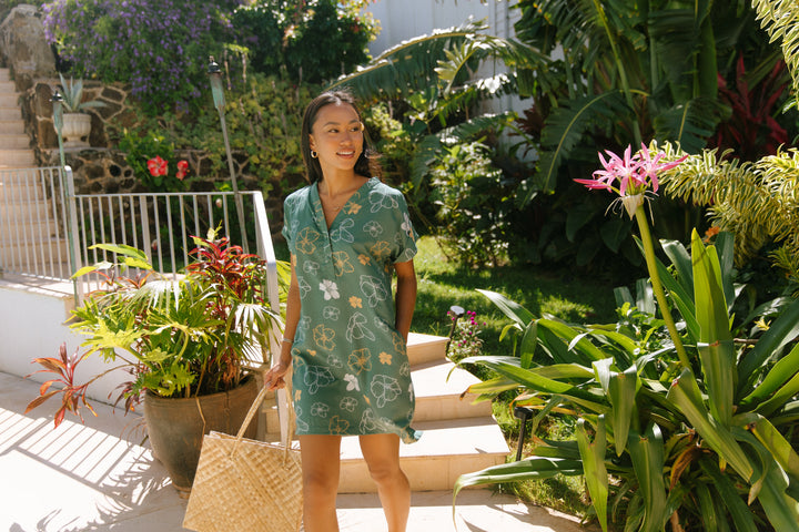 Momi Dress- Lei Pua Kenikeni Lush