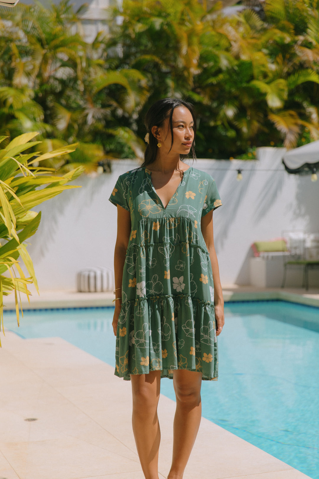Florentine Dress- Lei Pua Kenikeni Lush
