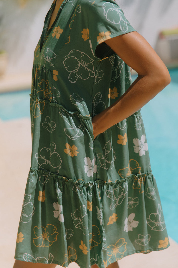 Florentine Dress- Lei Pua Kenikeni Lush