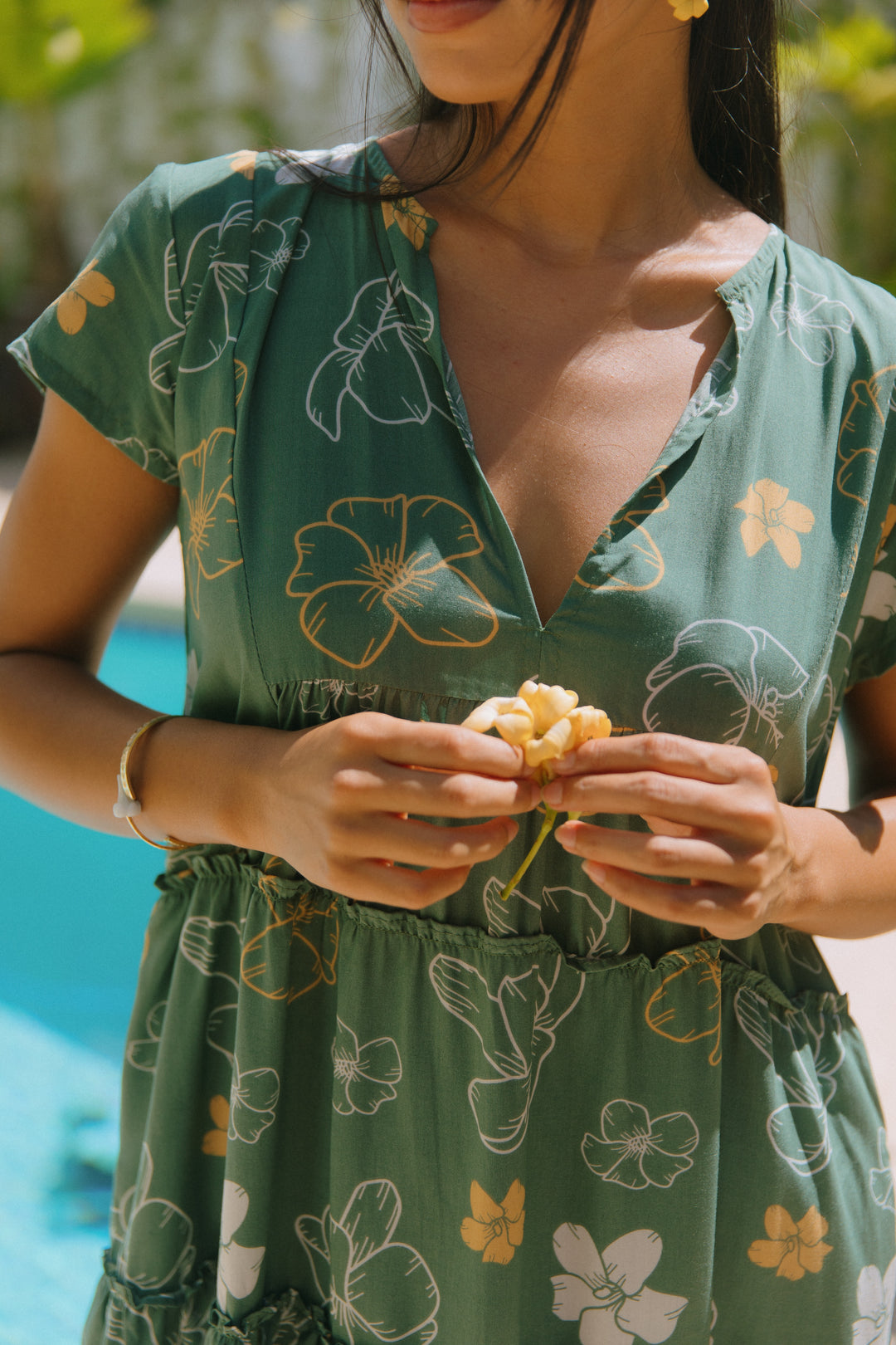 Florentine Dress- Lei Pua Kenikeni Lush