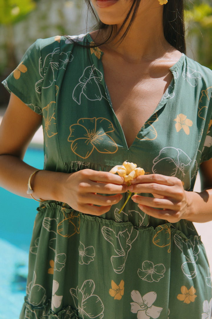 Florentine Dress- Lei Pua Kenikeni Lush