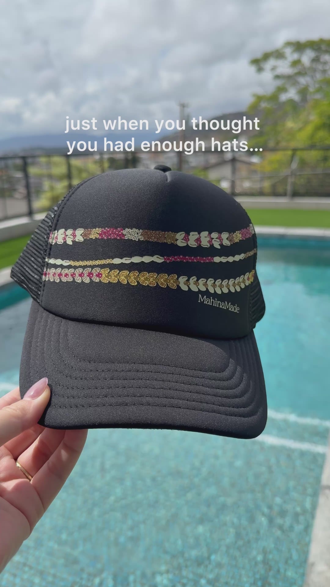Trucker Hat - Lei Pupu o Niihau Black